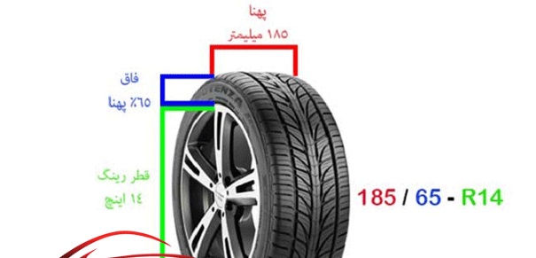 اندازه لاستیک 